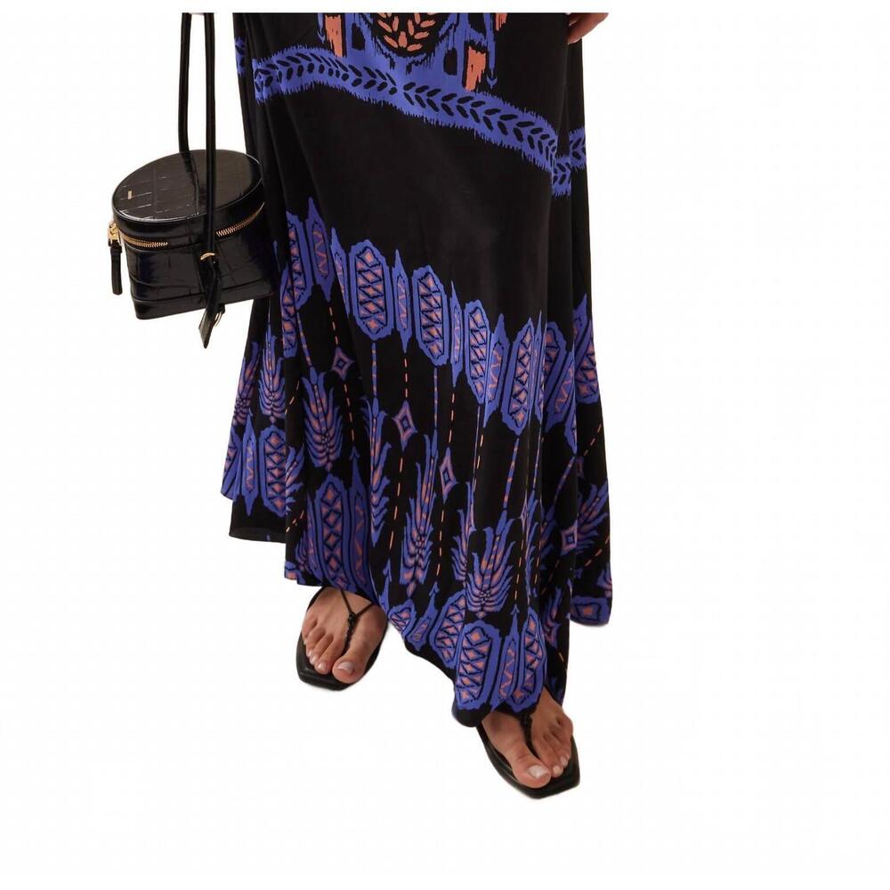 NEW JOHANNA ORTIZ brave woman maxi skirt in blue/rose